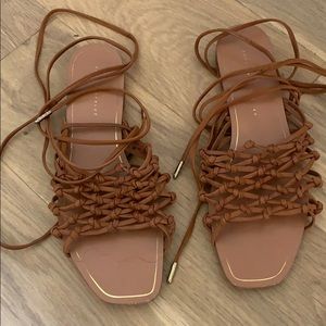 Zara tie-up sandals